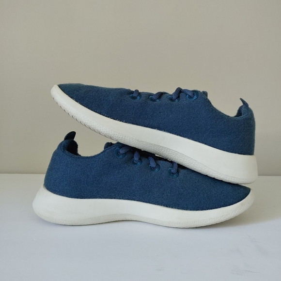 Allbirds Wool Runners Merino Wool Shoes Size 7 Blue - Picture 7 of 15